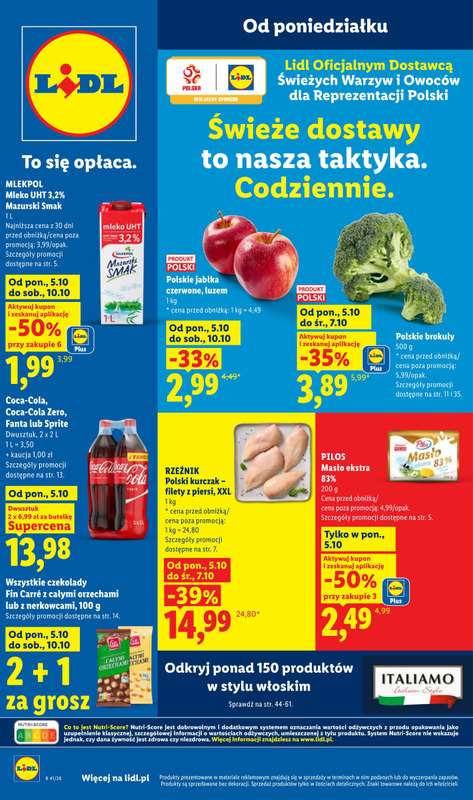 Lidl - gazetka promocyjna Od poniedziałku od poniedziałku 05.10 do środy 07.10