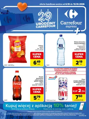 Carrefour Express - gazetka promocyjna Gazetka Express od wtorku 06.10 do poniedziałku 12.10