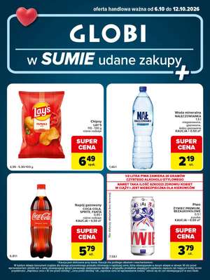 Globi - gazetka promocyjna Gazetka Globi od wtorku 06.10 do poniedziałku 12.10