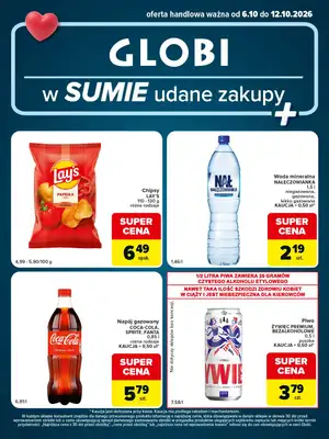 Globi - gazetka promocyjna Gazetka Globi od wtorku 06.10 do poniedziałku 12.10