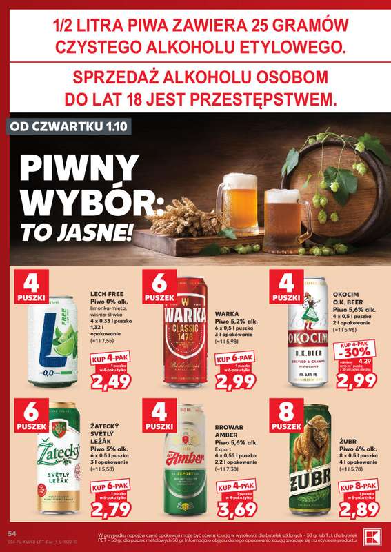 Kaufland - gazetka promocyjna Gazetka Tygodnia od czwartku 01.10 do środy 07.10 - strona 54