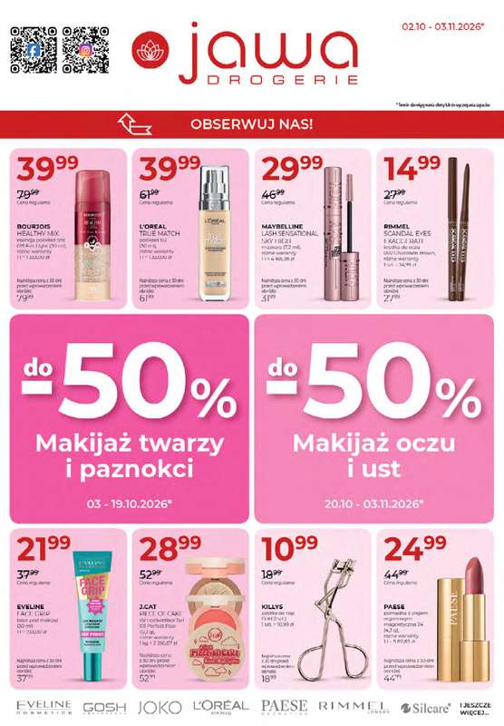 Drogerie Jawa - gazetka promocyjna Gazetka od piątku 02.10 do wtorku 03.11