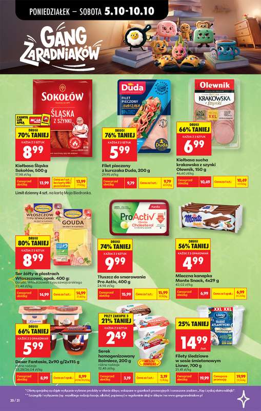 Biedronka - gazetka promocyjna Od poniedziałku, Z ladą tradycyjną od poniedziałku 05.10 do soboty 10.10 - strona 42
