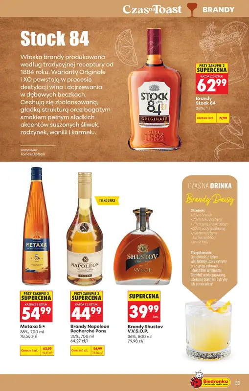 Biedronka - gazetka promocyjna Czas na Toast! od poniedziałku 05.10 do soboty 17.10 - strona 33