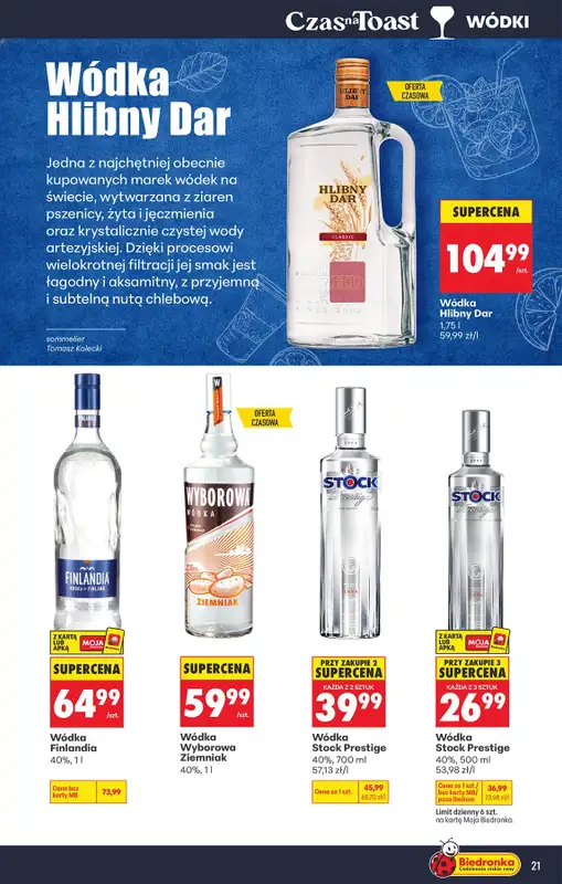 Biedronka - gazetka promocyjna Czas na Toast! od poniedziałku 05.10 do soboty 17.10 - strona 21