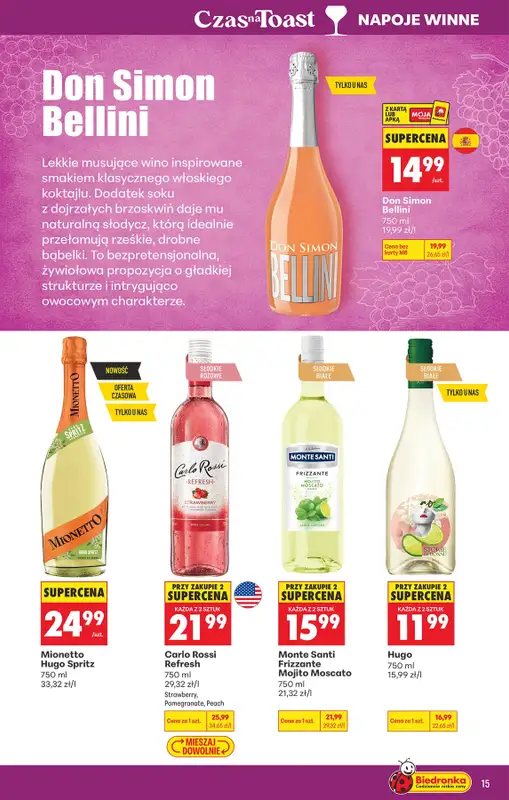 Biedronka - gazetka promocyjna Czas na Toast! od poniedziałku 05.10 do soboty 17.10 - strona 15