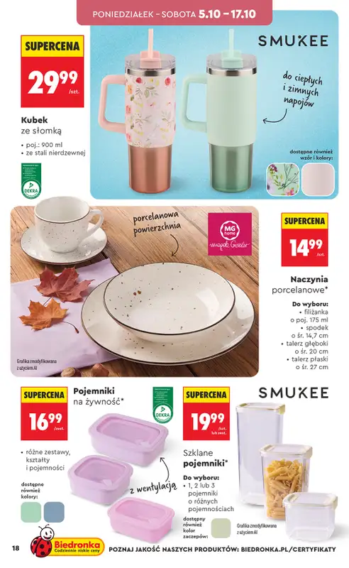 Biedronka - gazetka promocyjna Hity i inspiracje, od 03.10 od soboty 03.10 do środy 21.10 - strona 20