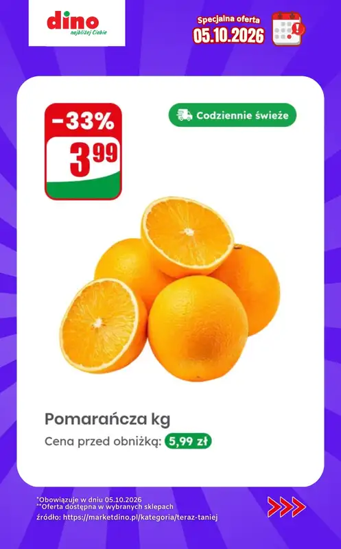 Dino - gazetka promocyjna Specjalna oferta na 05.10.2026 - promocje spoza gazetki od poniedziałku 05.10 do poniedziałku 05.10 - strona 5