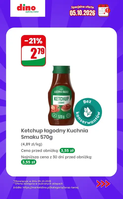 Dino - gazetka promocyjna Specjalna oferta na 05.10.2026 - promocje spoza gazetki od poniedziałku 05.10 do poniedziałku 05.10 - strona 9