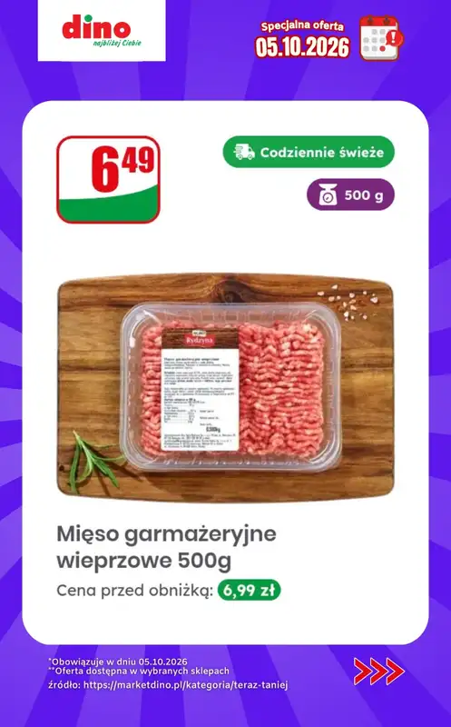Dino - gazetka promocyjna Specjalna oferta na 05.10.2026 - promocje spoza gazetki od poniedziałku 05.10 do poniedziałku 05.10 - strona 4