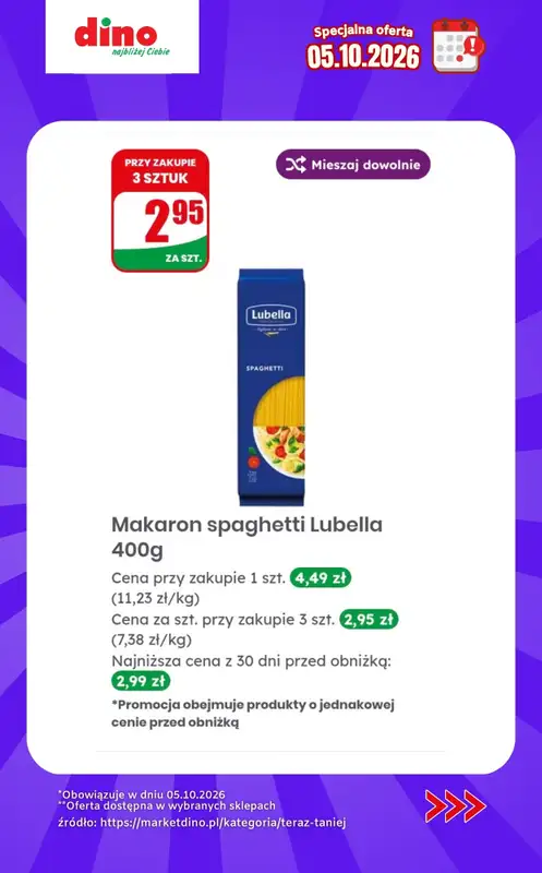 Dino - gazetka promocyjna Specjalna oferta na 05.10.2026 - promocje spoza gazetki od poniedziałku 05.10 do poniedziałku 05.10 - strona 8