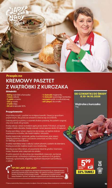 Delikatesy Centrum - gazetka promocyjna Gazetka od czwartku 08.10 do środy 14.10 - strona 15