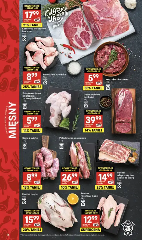 Delikatesy Centrum - gazetka promocyjna Gazetka od czwartku 08.10 do środy 14.10 - strona 14