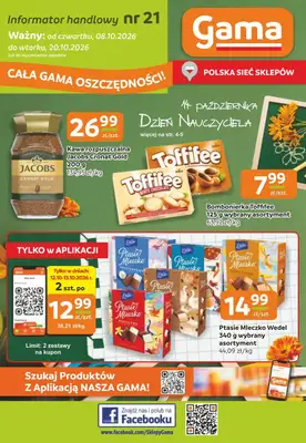 Gama - gazetka promocyjna Gazetka od czwartku 08.10 do wtorku 20.10