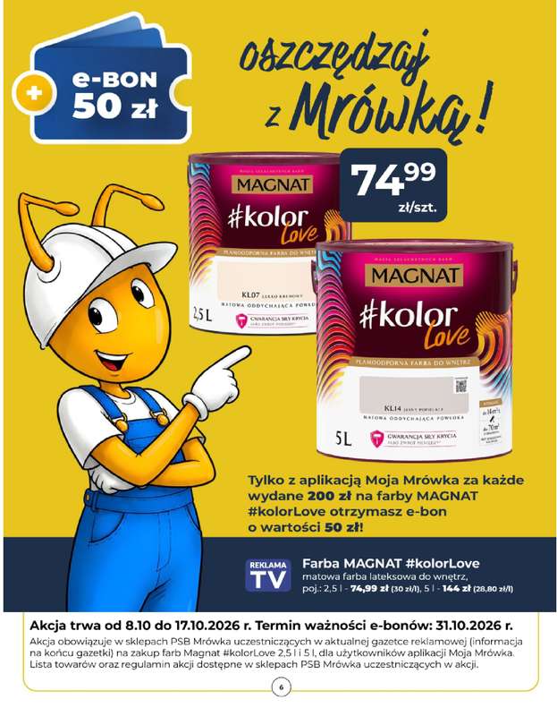 PSB Mrówka - gazetka promocyjna Gazetka od czwartku 08.10 do soboty 17.10 - strona 6