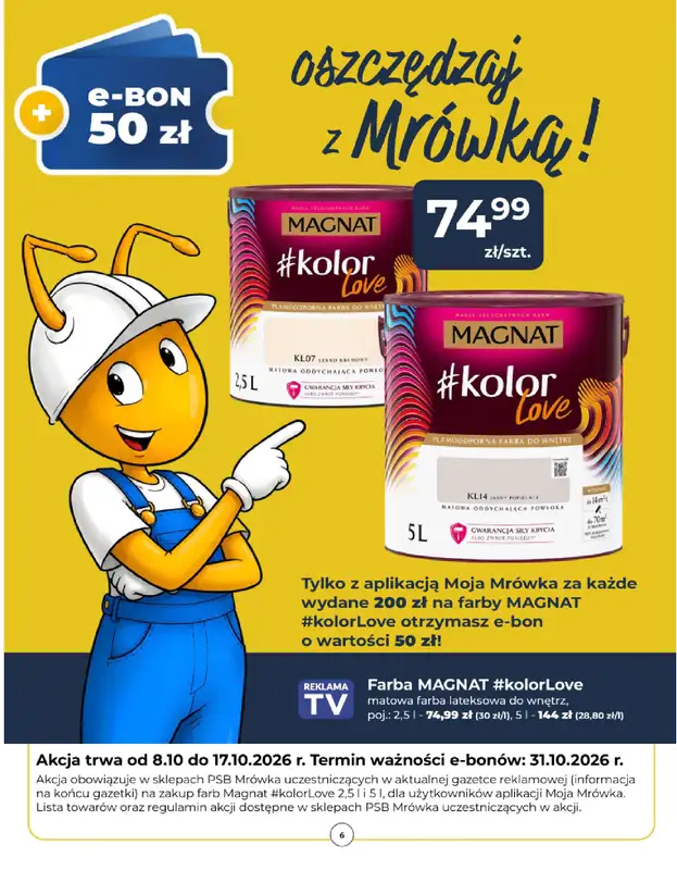 PSB Mrówka - gazetka promocyjna Gazetka od czwartku 08.10 do soboty 17.10 - strona 6
