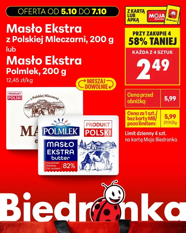 Biedronka - gazetka promocyjna Biedronkowe oszczędności od poniedziałku od poniedziałku 05.10 do środy 07.10 - strona 6