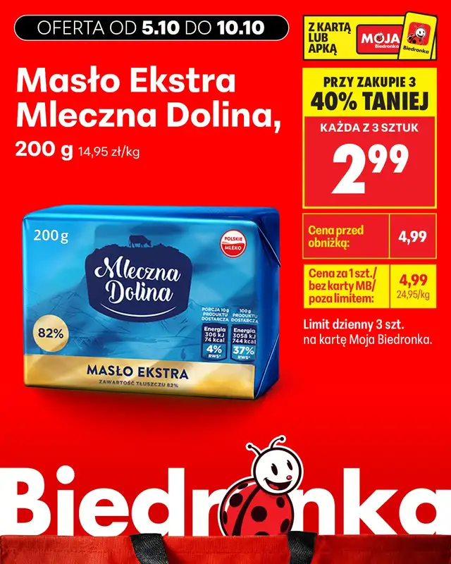 Biedronka - gazetka promocyjna Biedronkowe oszczędności od poniedziałku od poniedziałku 05.10 do środy 07.10 - strona 5