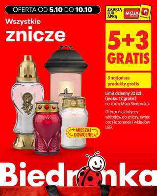 Biedronka - gazetka promocyjna Biedronkowe oszczędności od poniedziałku od poniedziałku 05.10 do środy 07.10