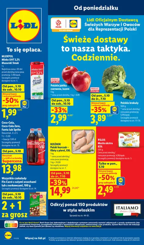 Lidl - gazetka promocyjna Od poniedziałku od poniedziałku 05.10 do środy 07.10