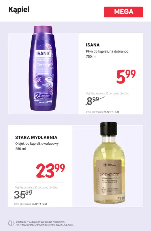 Rossmann - gazetka promocyjna MEGA promocje na higienę! od poniedziałku 05.10  - strona 4