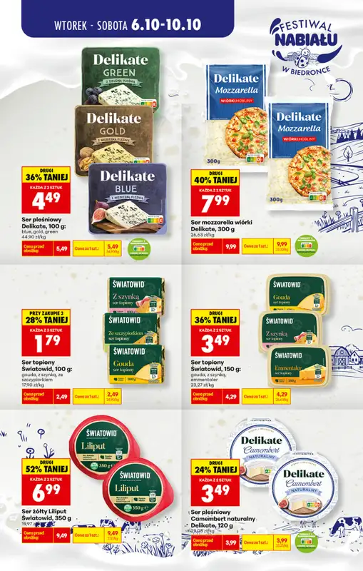 Biedronka - gazetka promocyjna Festiwal nabiału od wtorku 06.10 do soboty 10.10 - strona 6