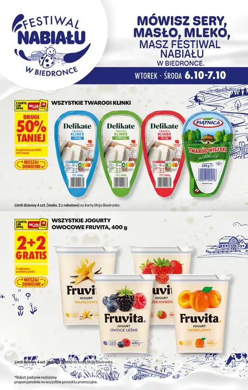 Biedronka - gazetka promocyjna Festiwal nabiału  