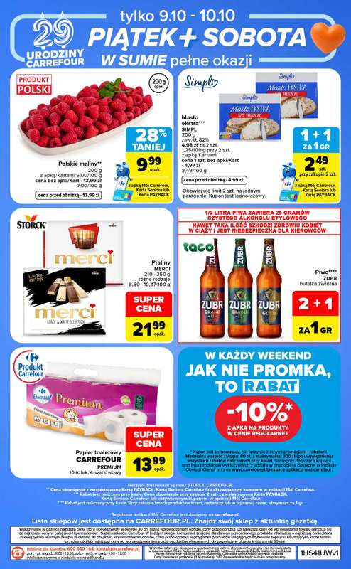 Carrefour - gazetka promocyjna W sumie urodzinowy weekend okazji od czwartku 08.10 do soboty 10.10 - strona 8