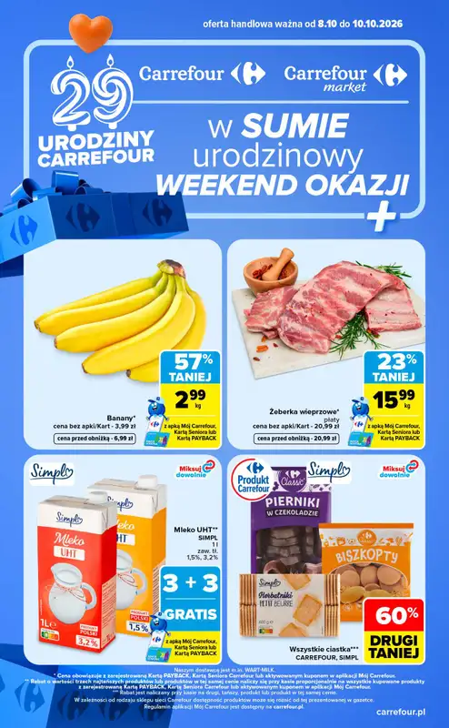 Carrefour - gazetka promocyjna W sumie urodzinowy weekend okazji  