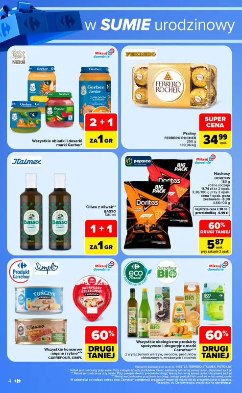 Carrefour - gazetka promocyjna W sumie urodzinowy weekend okazji od czwartku 08.10 do soboty 10.10 - strona 4