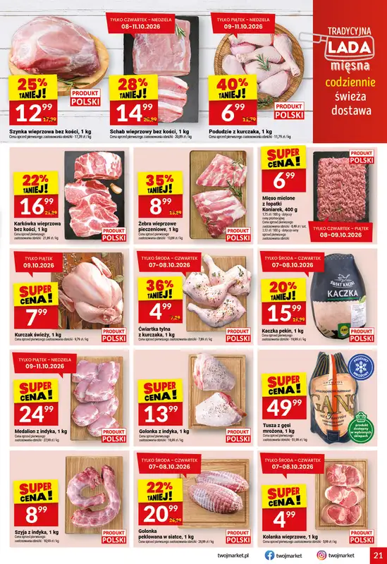 Twój Market - gazetka promocyjna Gazetka od środy 07.10 do wtorku 13.10 - strona 21