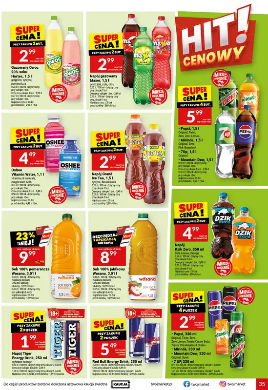 Twój Market - gazetka promocyjna Gazetka od środy 07.10 do wtorku 13.10 - strona 35