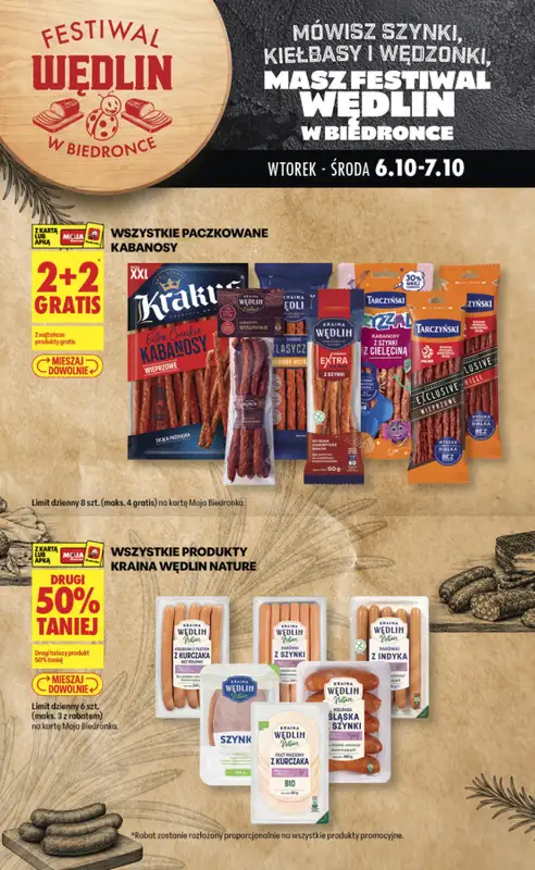 Biedronka - gazetka promocyjna Festiwal wędlin  