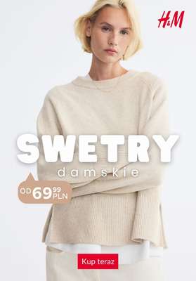 H&M - gazetka promocyjna Swetry damskie od 69,99 PLN od środy 07.10 