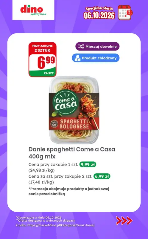Dino - gazetka promocyjna Specjalna oferta na 06.10.2026 - promocje spoza gazetki od wtorku 06.10 do wtorku 06.10 - strona 9