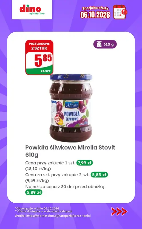 Dino - gazetka promocyjna Specjalna oferta na 06.10.2026 - promocje spoza gazetki od wtorku 06.10 do wtorku 06.10 - strona 12