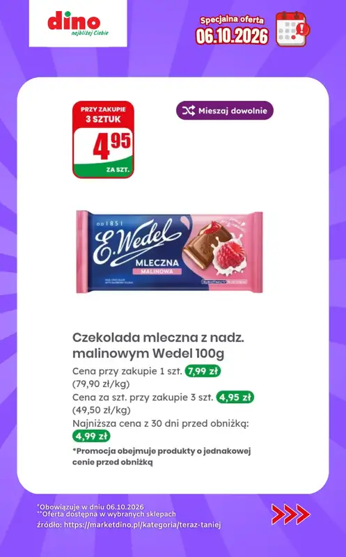 Dino - gazetka promocyjna Specjalna oferta na 06.10.2026 - promocje spoza gazetki od wtorku 06.10 do wtorku 06.10 - strona 11
