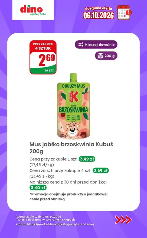 Dino - gazetka promocyjna Specjalna oferta na 06.10.2026 - promocje spoza gazetki od wtorku 06.10 do wtorku 06.10 - strona 10
