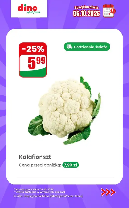 Dino - gazetka promocyjna Specjalna oferta na 06.10.2026 - promocje spoza gazetki od wtorku 06.10 do wtorku 06.10 - strona 7