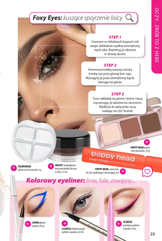 Hebe - gazetka promocyjna Katalog Trendy w makijażu od wtorku 06.10  - strona 23