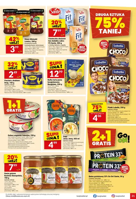 Twój Market - gazetka promocyjna Gazetka od środy 07.10 do wtorku 13.10 - strona 31