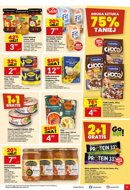 Twój Market - gazetka promocyjna Gazetka od środy 07.10 do wtorku 13.10 - strona 31