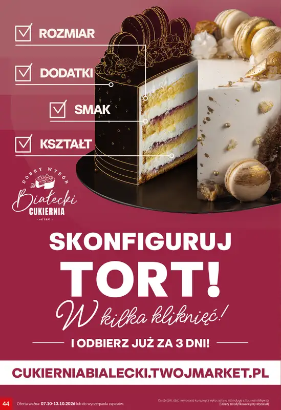 Twój Market - gazetka promocyjna Gazetka od środy 07.10 do wtorku 13.10 - strona 44