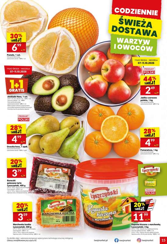 Twój Market - gazetka promocyjna Gazetka od środy 07.10 do wtorku 13.10 - strona 15