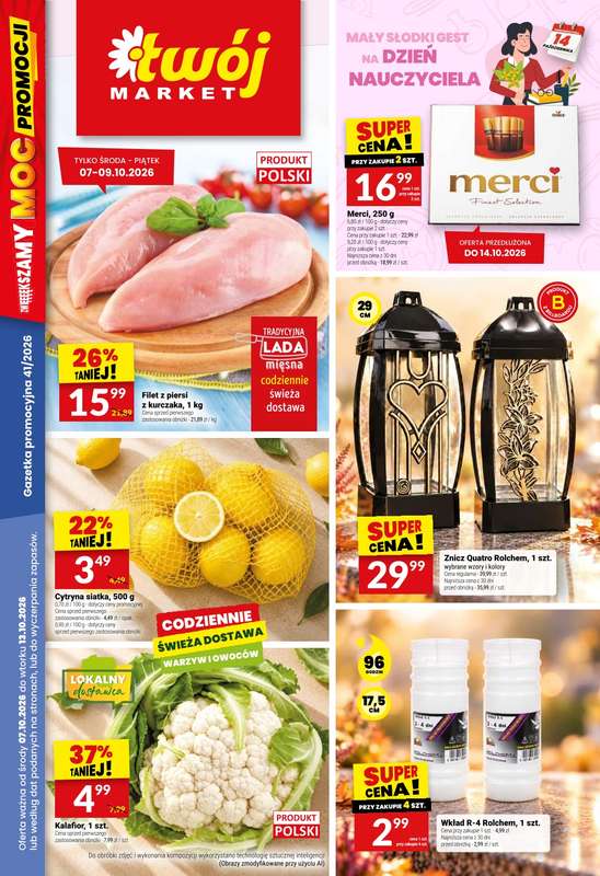 Twój Market - gazetka promocyjna Gazetka od środy 07.10 do wtorku 13.10