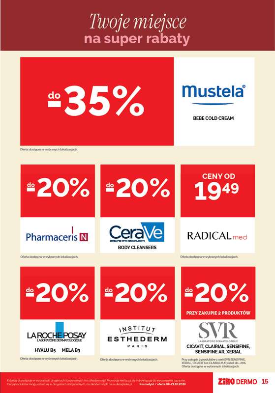 Ziko Dermo - gazetka promocyjna Gazetka od czwartku 08.10 do środy 21.10 - strona 15