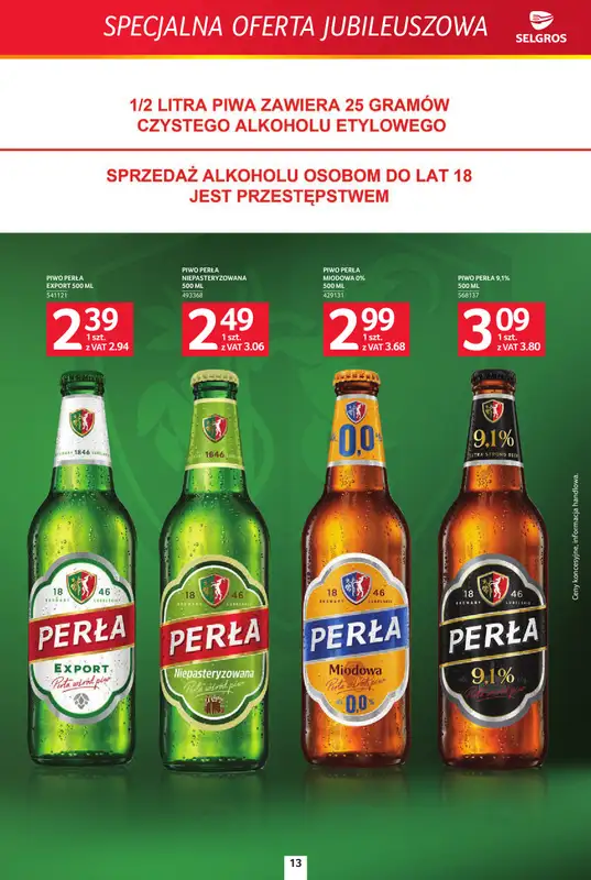 Selgros - gazetka promocyjna Specjalna oferta jubileuszowa od czwartku 08.10 do środy 21.10 - strona 13