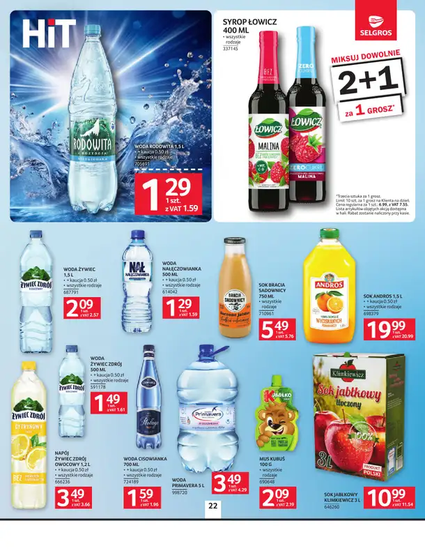 Selgros - gazetka promocyjna Oferta spożywcza od czwartku 08.10 do środy 21.10 - strona 22