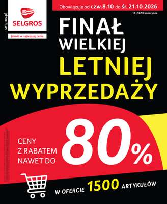 Selgros - gazetka promocyjna Totalna wyprzedaż od czwartku 08.10 do środy 21.10
