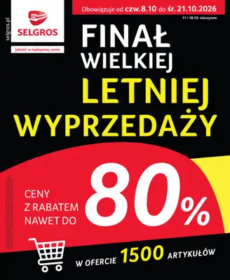 Selgros - gazetka promocyjna Totalna wyprzedaż od czwartku 08.10 do środy 21.10